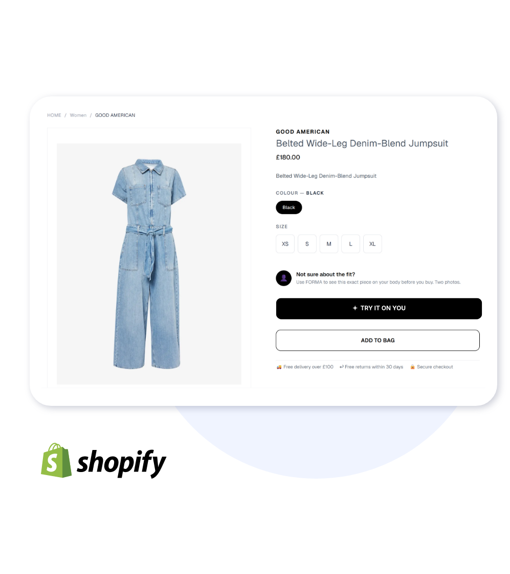 Shopify product page with Cuvara